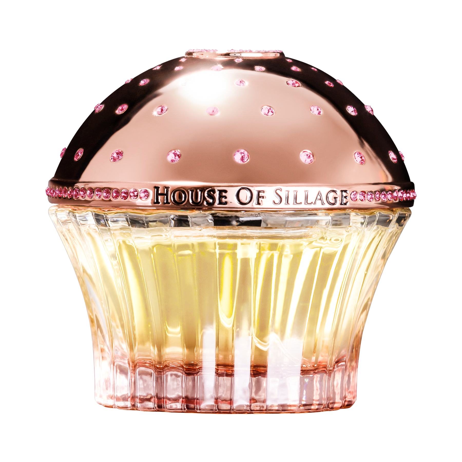 Hauts Bijoux fragrance in rose gold cup with rose gold Swarovski crystals