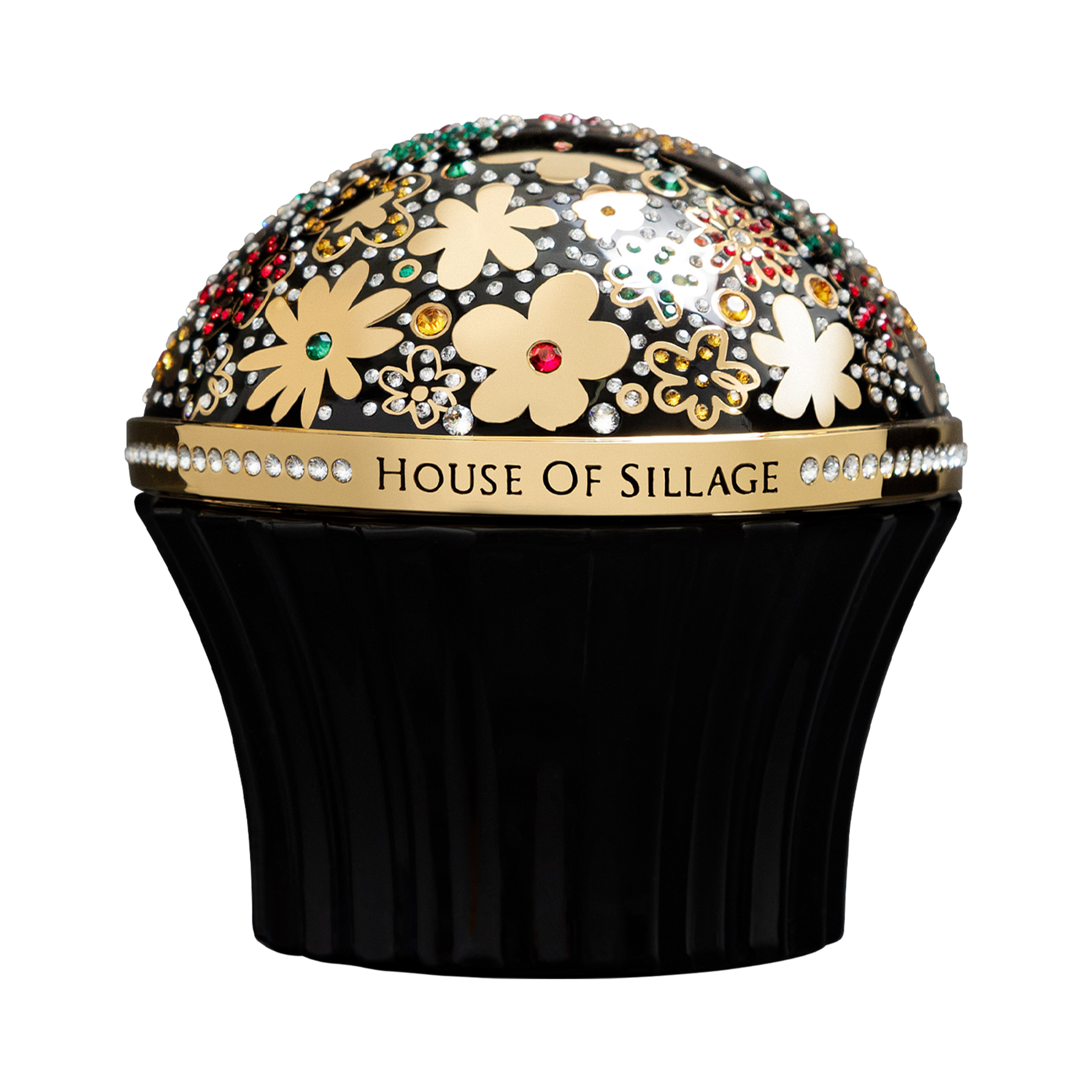 Sensual perfume with gold and Swarovski crystal 