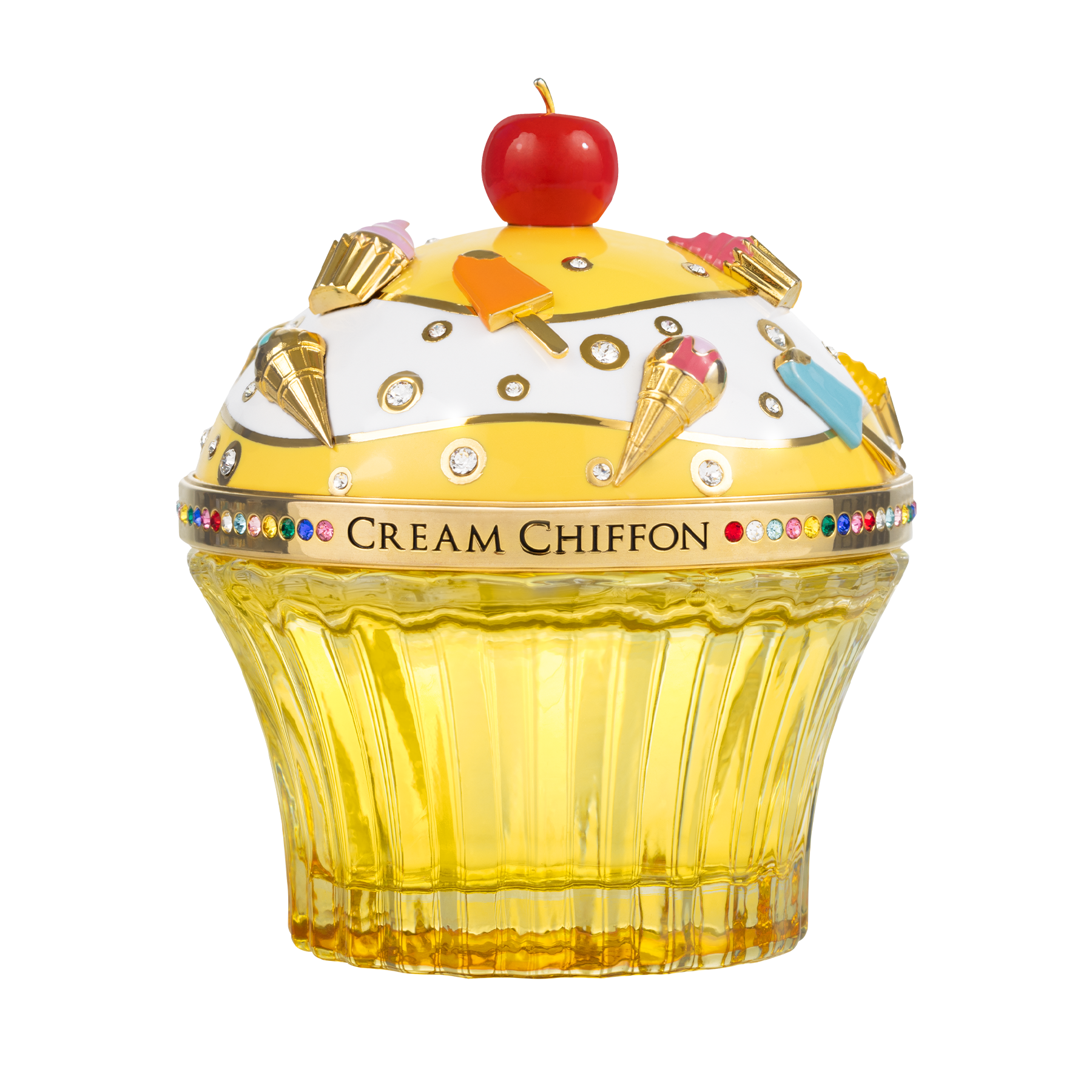 Sweet Parfume with ice cream around , strawberries 